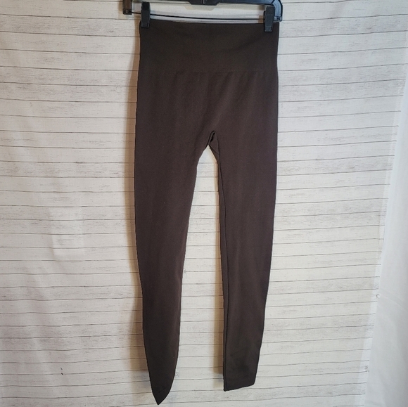 ONE5ONE BROWN FLEECE LINED LEGGINGS, sz SMALL/MEDIUM - Picture 8 of 9